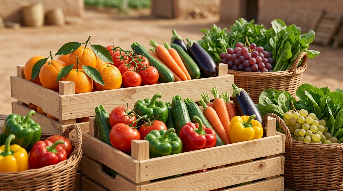 Organic fruits and vegetables from Morocco
